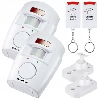 GRUNDIG 2x Bezdrôtový alarm + 2 diaľkové ovládače